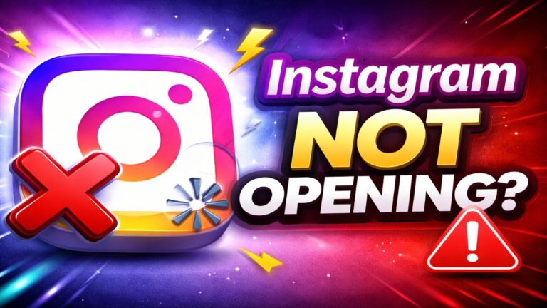 Instagram app not opening on Android phone fix